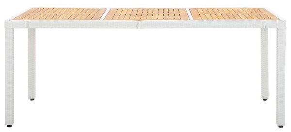 VidaXL Polyrattan Étkezőgarnitúra - Fehér - 9 részes