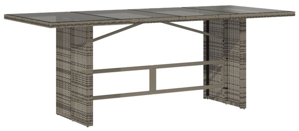 9 részes szürke polyrattan kerti étkezőgarnitúra párnával