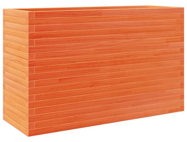 Viaszbarna tömör fenyőfa kerti virágtartó 110 x 40 x 68,5 cm