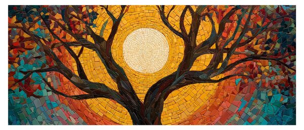 Kép - Nap az élet fájának koronájában (120x50 cm)