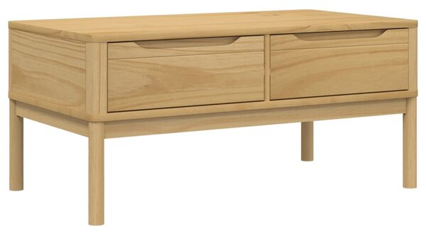FLORO viaszbarna tömör fenyőfa dohányzóasztal 99 x 55,5 x 45 cm