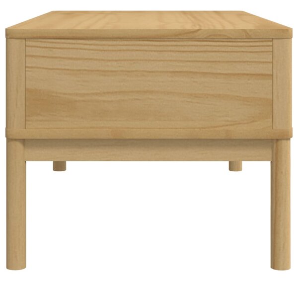 FLORO viaszbarna tömör fenyőfa dohányzóasztal 99 x 55,5 x 45 cm