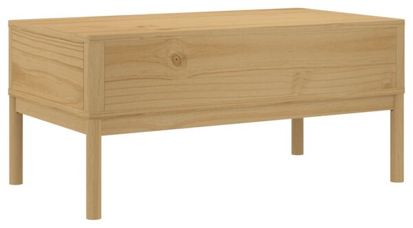 FLORO viaszbarna tömör fenyőfa dohányzóasztal 99 x 55,5 x 45 cm