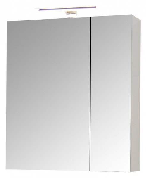 Oglio Premium60 Fürdőszobai tükrös szekrény 60 cm fehér LED világítással