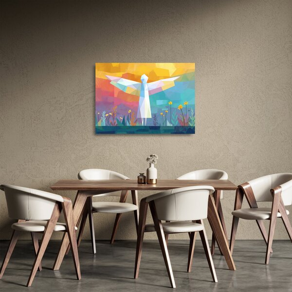 Üveg kép - Virágok őrzője (70x50 cm)