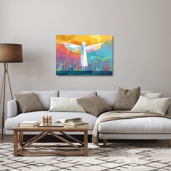 Üveg kép - Virágok őrzője (70x50 cm)