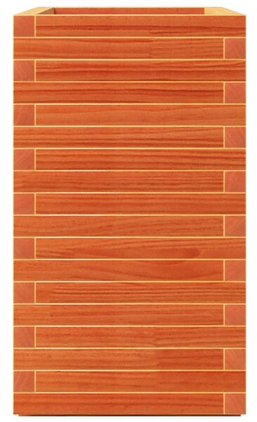 Viaszbarna tömör fenyőfa kerti virágláda 70x40x72,5 cm