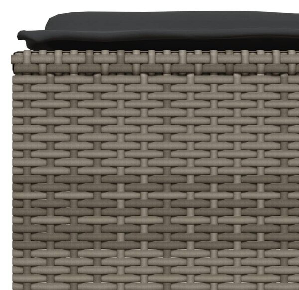 5 részes szürke polyrattan kerti ülőgarnitúra párnákkal