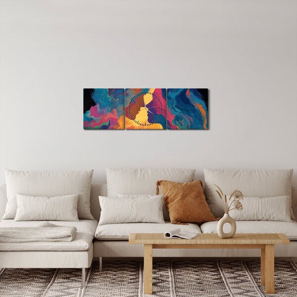 Kép - Kozmikus szerelem (órával) (90x30 cm)