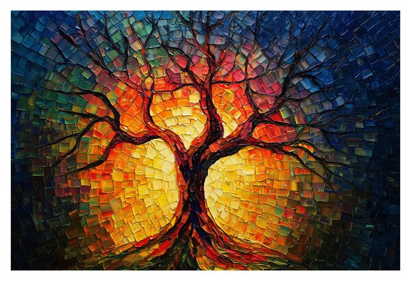 Kép - Az élet fája mozaikban (90x60 cm)