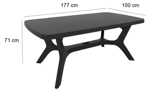 Juliemore Kerti Bútor Szett - 6+1 Fős - Grafit