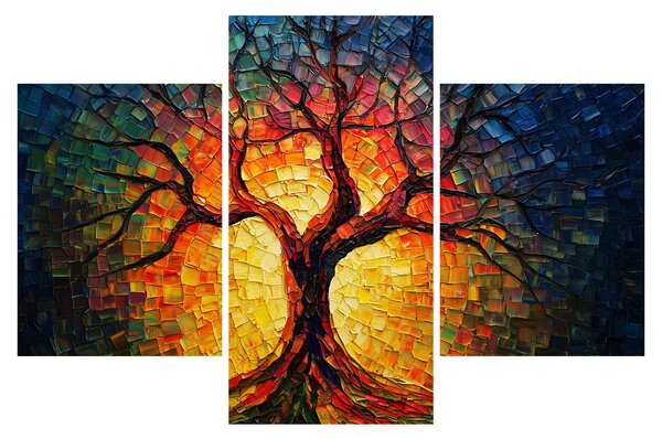 Kép - Az élet fája mozaikban (90x60 cm)