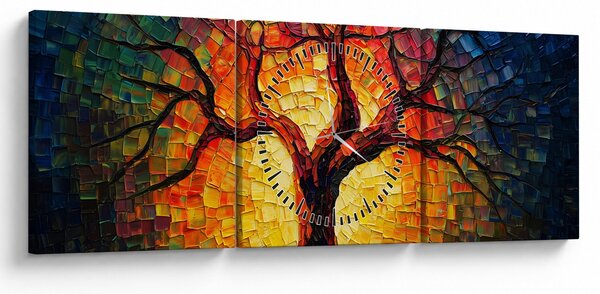 Kép - Az élet fája mozaikban (órával) (90x30 cm)
