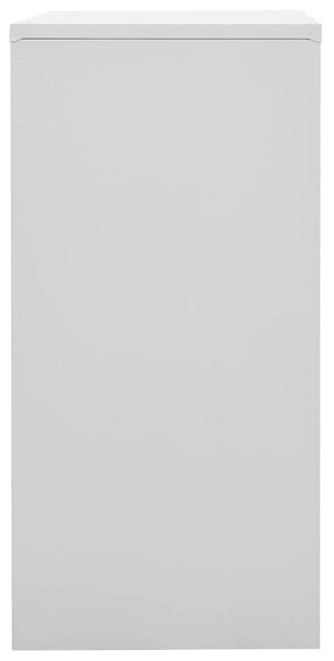 Világosszürke-piros acél zárható szekrény 90 x 45 x 92,5 cm