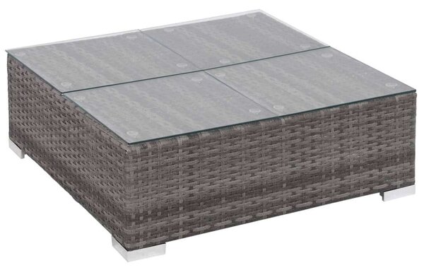 Kertbútor Szett - 6 részes Polyrattan - Szürke