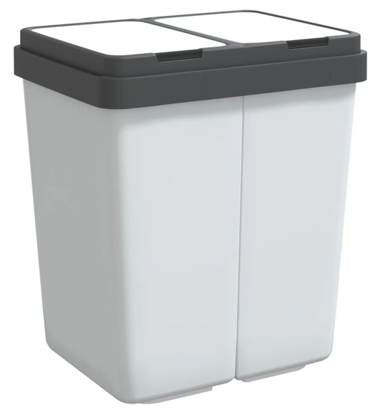 Fehér dupla szemeteskuka 2x25 L