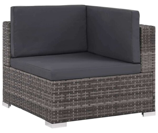 Kertbútor Szett - 6 részes Polyrattan - Szürke