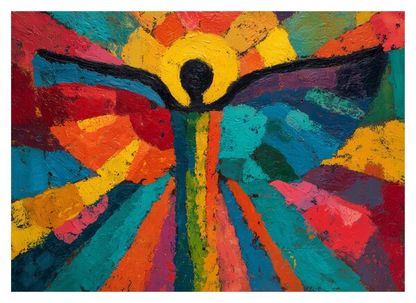 Kép - Festett angyal (70x50 cm)
