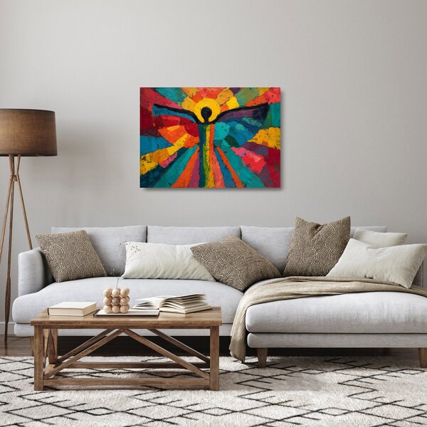 Üveg kép - Festett angyal (70x50 cm)