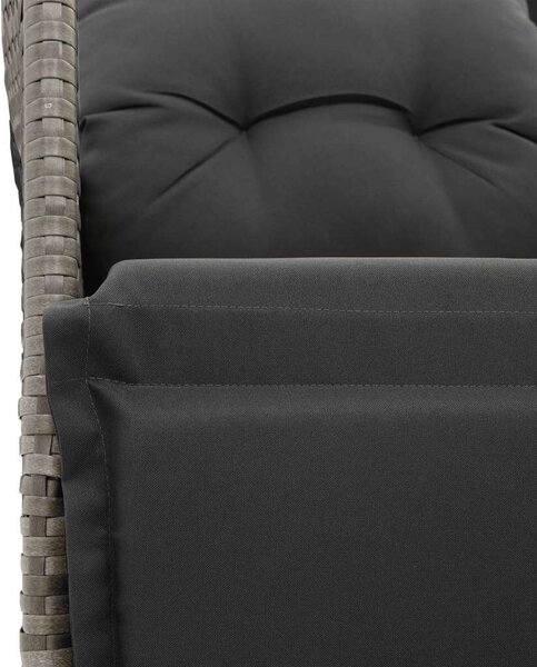 VidaXL Polyrattan Kerti Bútor - 5 részes Bisztró garnitúra - Szürke