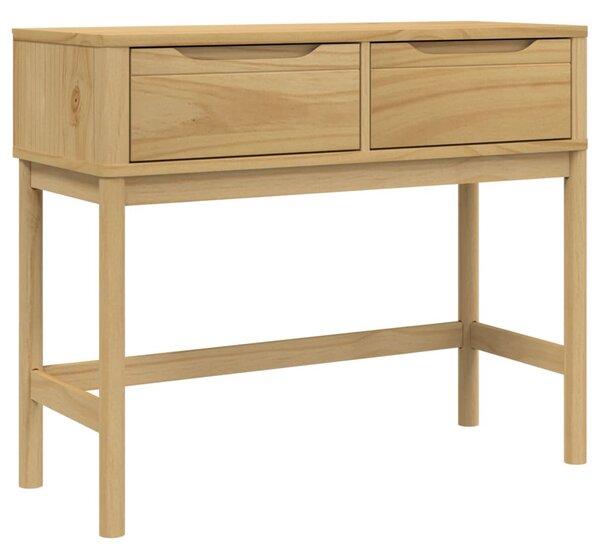 FLORO viaszbarna tömör fenyőfa tálalóasztal 89,5 x 36,5 x 73 cm
