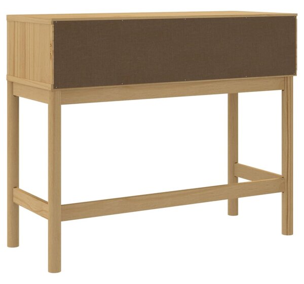 FLORO viaszbarna tömör fenyőfa tálalóasztal 89,5 x 36,5 x 73 cm