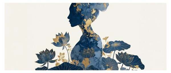 Kép - Márvány női profil (120x50 cm)