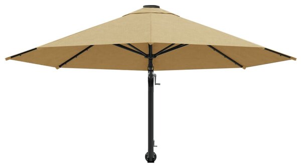 Tópszínű falra szerelhető napernyő fémrúddal 300 cm