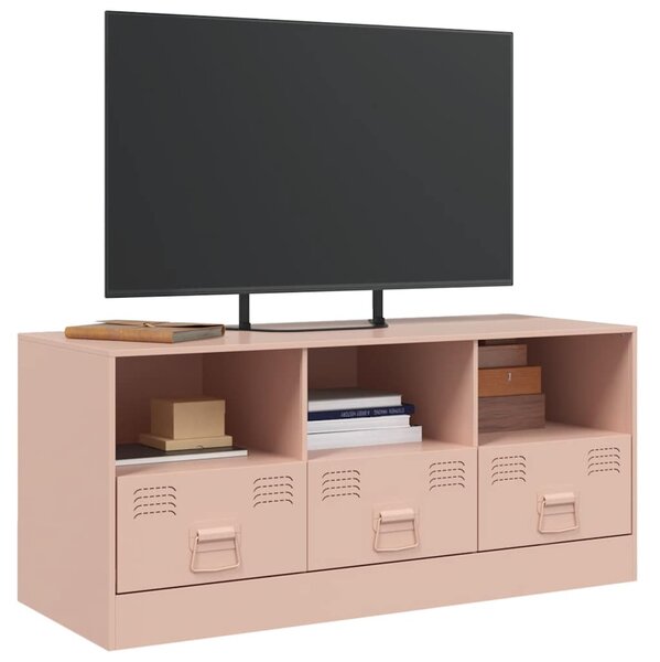 Rózsaszín acél TV-szekrény 99 x 39 x 44 cm