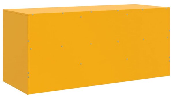 Mustársárga acél TV-szekrény 99 x 39 x 44 cm