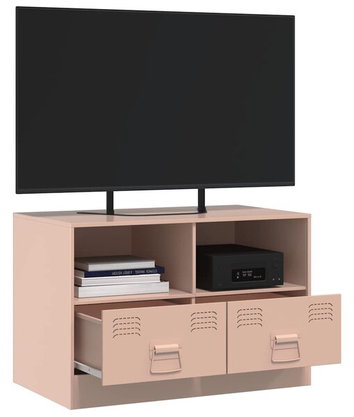 Rózsaszín acél TV-szekrény 67 x 39 x 44 cm
