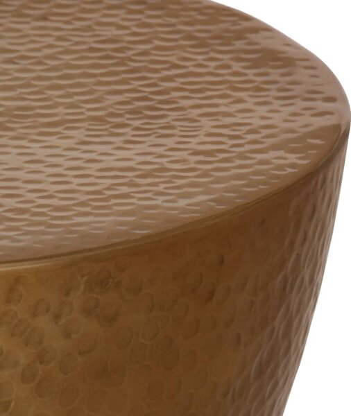 Sárgaréz kalapált alumínium dohányzóasztal Ø 50 x 30 cm