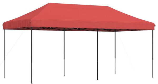 Burgundi összecsukható felugró rendezvénysátor 580x292x315 cm