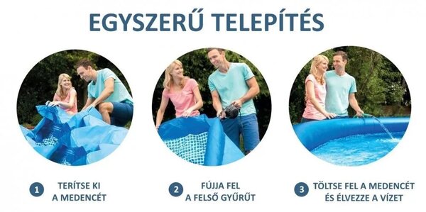 INTEX EasySet medence 305 x 61 cm, vízforgató nélkül (28116NP)