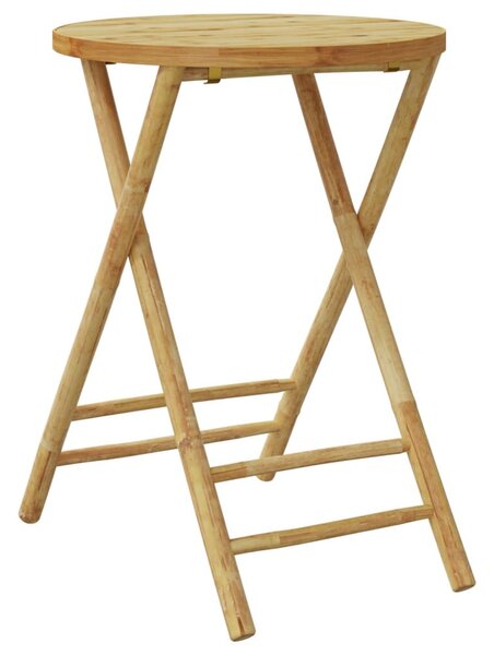 Összecsukható bambusz kerti asztal Ø55x75 cm