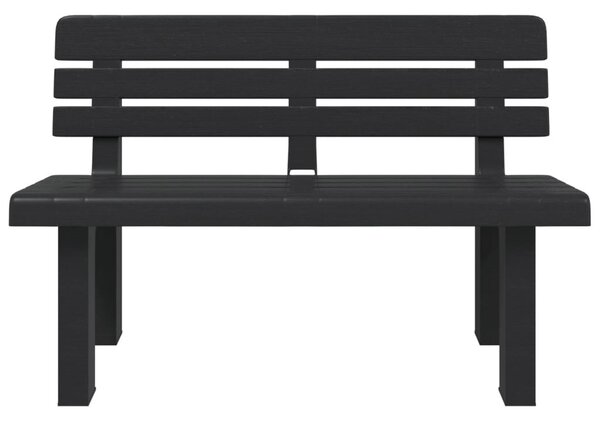 Antracitszürke polipropilén kerti pad 110 x 52 x 71 cm
