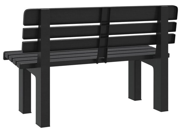 Antracitszürke polipropilén kerti pad 110 x 52 x 71 cm