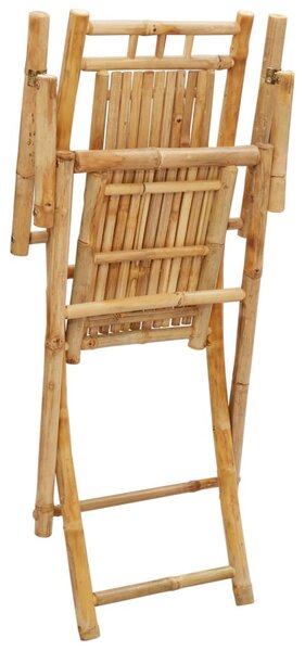 6 db összecsukható bambusz kerti szék 53 x 66 x 99 cm
