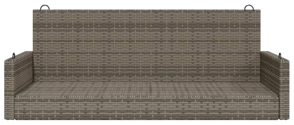 Szürke polyrattan hintapad 119x56x48 cm