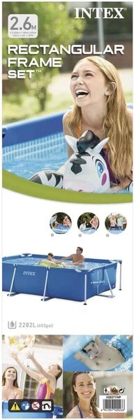 Intex fémvázas medence, 260x160x65 cm, 2 300 liter