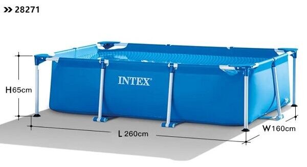 Intex fémvázas medence, 260x160x65 cm, 2 300 liter