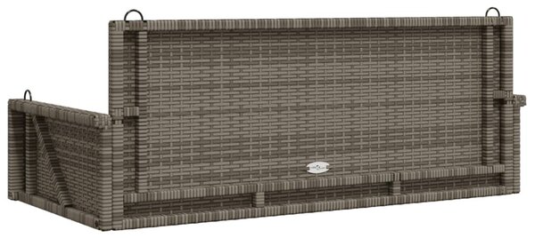 Szürke polyrattan hintapad 119x56x48 cm
