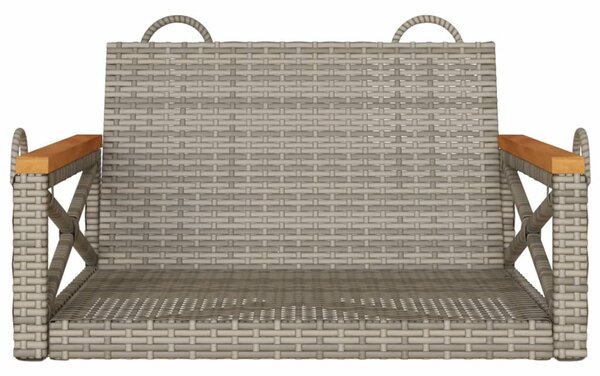 Szürke polyrattan hintapad 63 x 62 x 40 cm