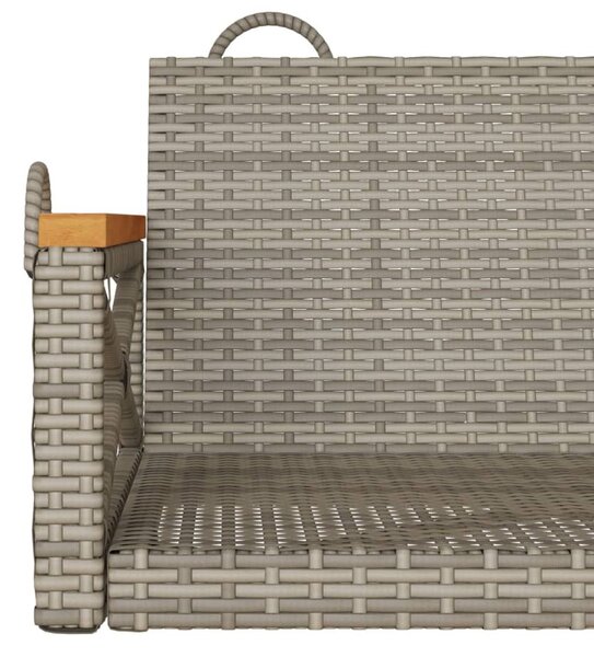Szürke polyrattan hintapad 63 x 62 x 40 cm