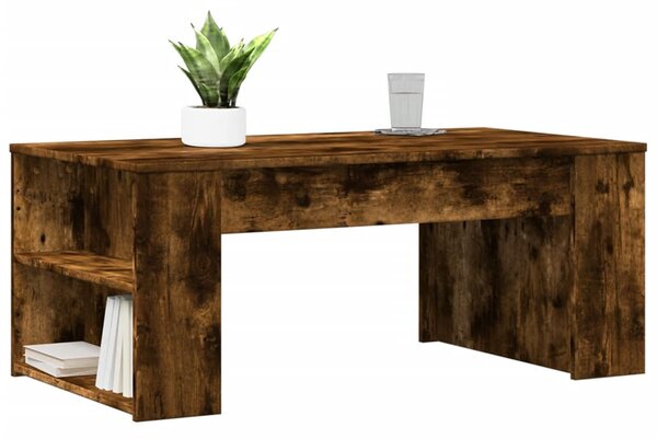 Füstös tölgy színű szerelt fa dohányzóasztal 102 x 55 x 42 cm