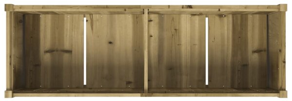 Impregnált fenyőfa kerti virágláda 150x50x70 cm