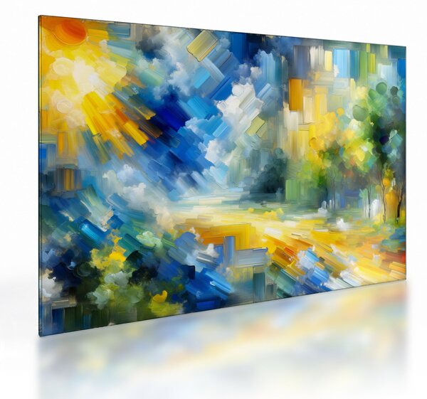 Üveg kép - Absztrakt napos nap (70x50 cm)