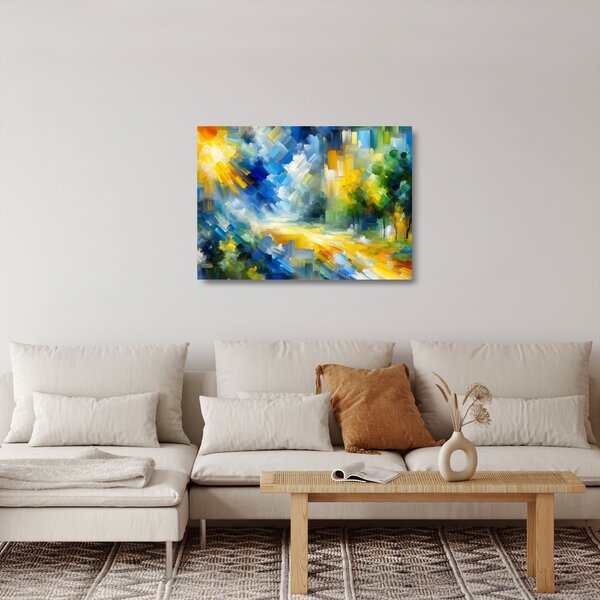 Üveg kép - Absztrakt napos nap (70x50 cm)