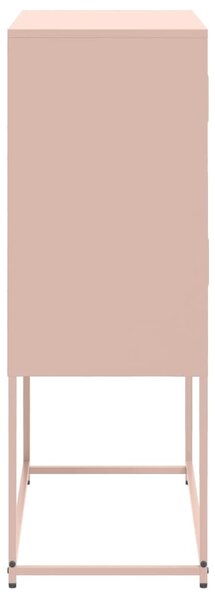 Rózsaszín acél tálalószekrény 100,5x39x60,5 cm