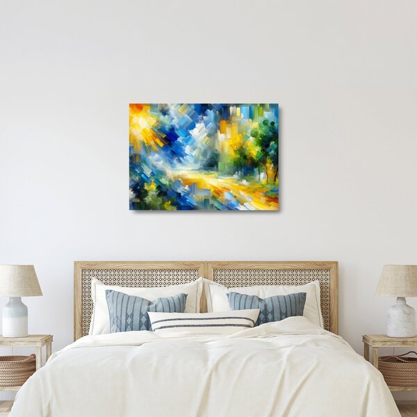 Üveg kép - Absztrakt napos nap (70x50 cm)
